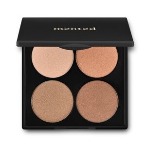 MENTED Sunkissed Highlighter Palette 4 Shades Gold Bronze Glow Vegan NIB